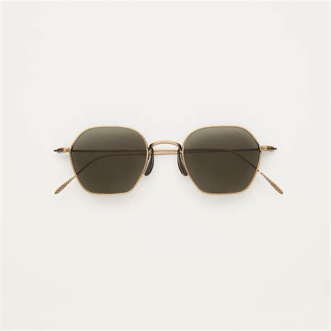 Plimsoll: Lightweight square titanium sunglasses.